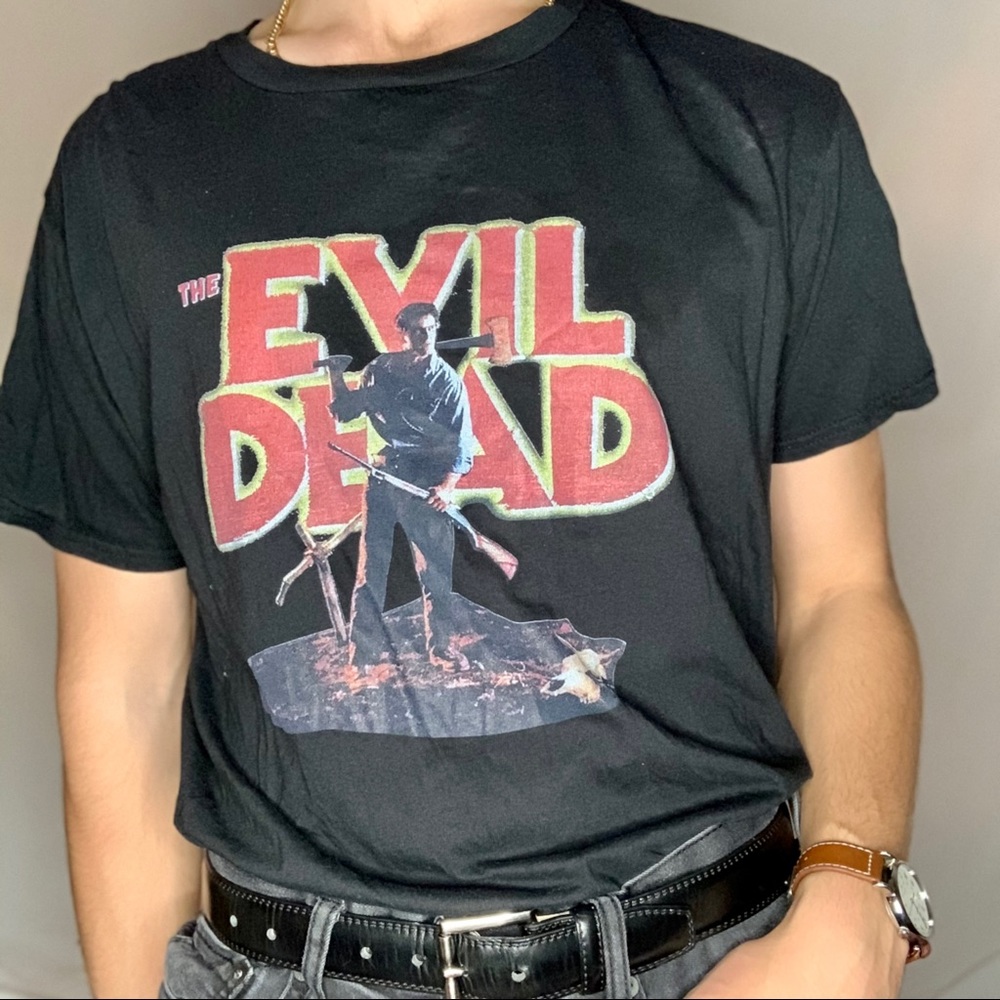 The Evil Dead Black T-Shirt Ash Williams